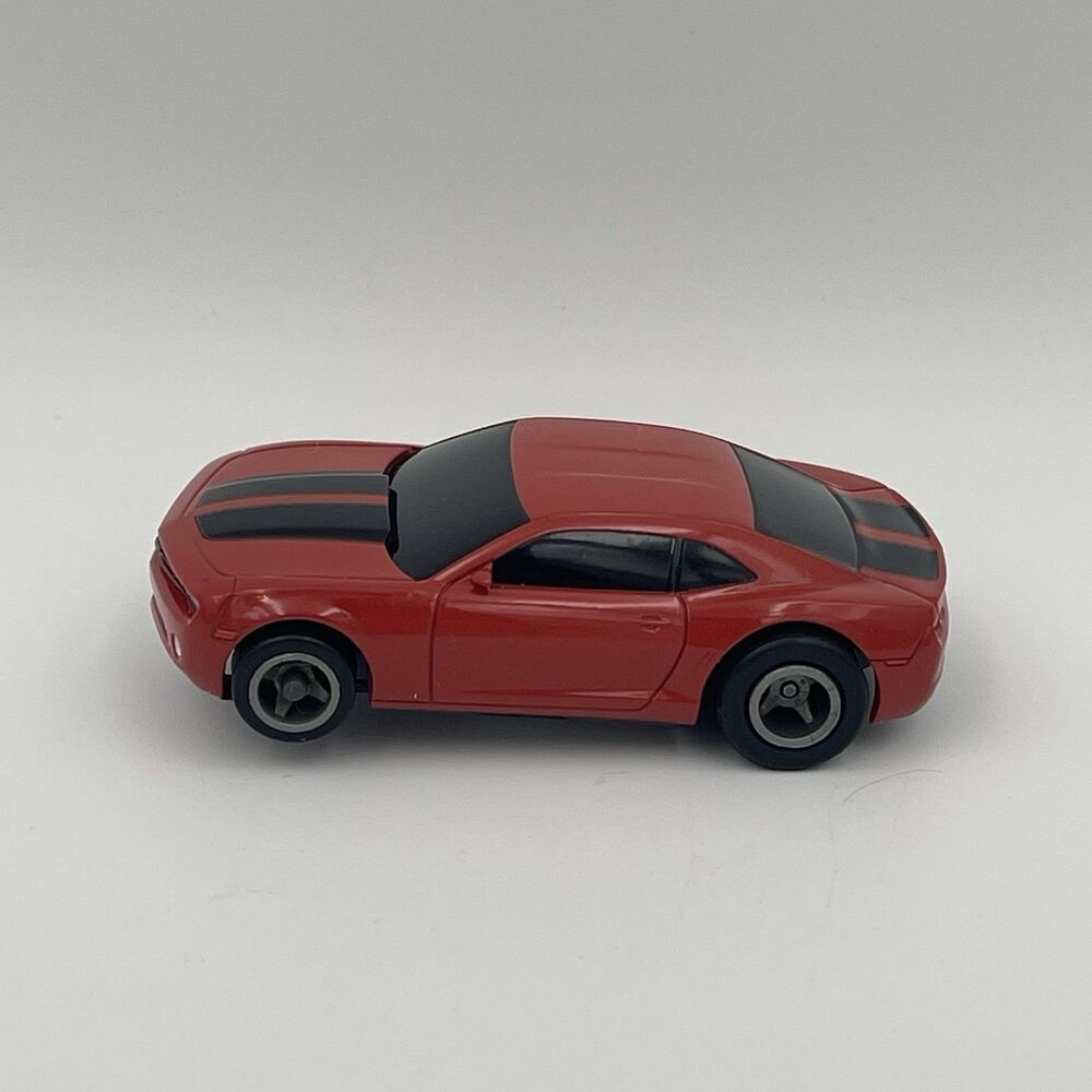 LIFE LIKE Chevy Camaro HO Scale Slot Car Red With Black Stripes - Untested